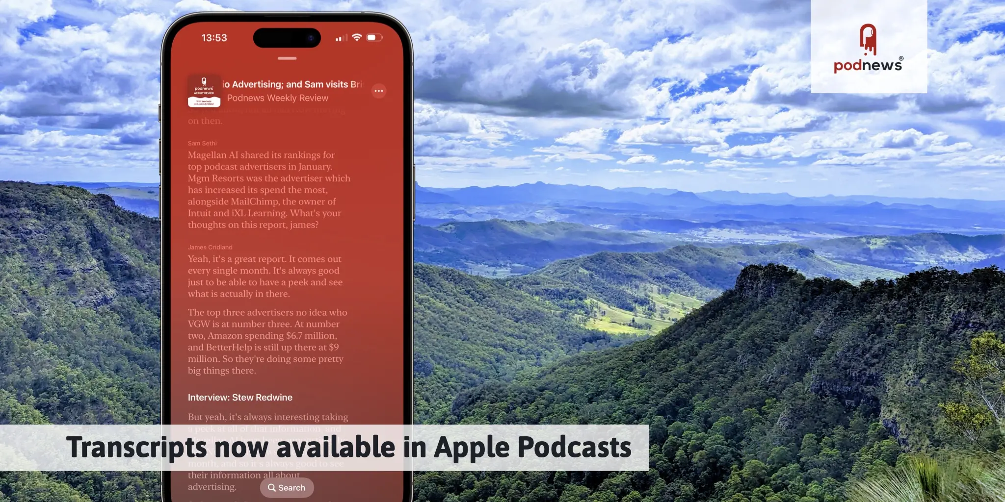 Transcripts now Available in Apple Podcasts
