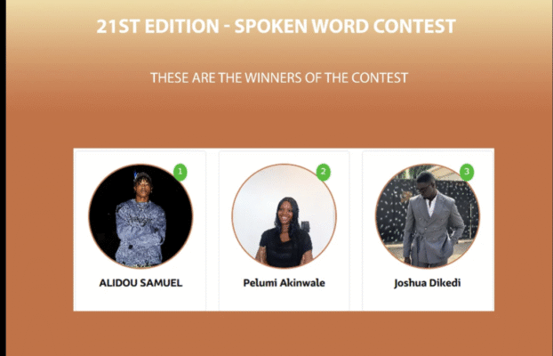 21st Edition of Spoken Words Contest Announces Winners