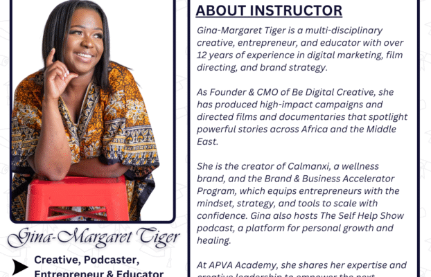 African Podcast and Voice Academy Welcomes Gina-Margaret Tiger as an Instructor